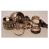 Sterling Silver Jewelry, All Marked, 68.3 Grams