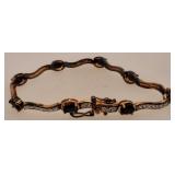 Sterling Silver Tennis Bracelet w/ Stones 10 Grams