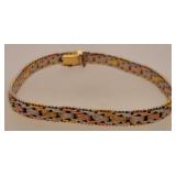 Nice Sterling Silver Multi Tone Bracelet,