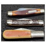 3 Pocket Knives: Barlow, Old Timer, Imperial