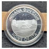1 Troy Oz. Silver Round "Indian Gun Club"