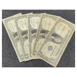 5- 1935 $1 Silver Certificate Notes