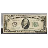 1928A $10 Redeemable In Gold FR Note F