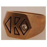 10 K Gold Ring Size 11 w/ Diamond? 15.5 Grams