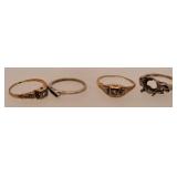 4- 14 K Gold Rings 6.2 Grams