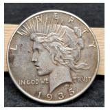 1935 Peace Dollar XF