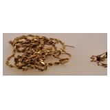 14 K Gold Scrap Chains & Cross 12.2 Grams