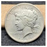 1921 Peace Dollar XF Key Date