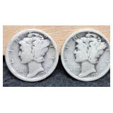 1918 & 1920 Mercury Dimes