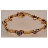 Sterling Silver Mom Tennis Bracelet 11.3 Grams