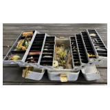 Aluminum Tackle Box and Contents