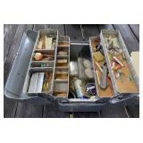 Aluminum Tackle Box and Contents