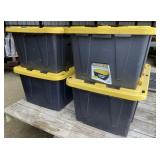 4 - 27 Gallon Totes with Lids