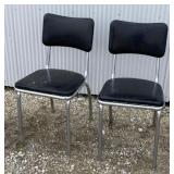 2 - Chrome Dining Chairs