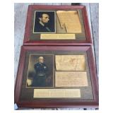 Lincoln and Robert E. Lee Framed Decor