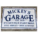 Metal 12" Garage Sign