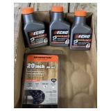 20" Chainsaw Blade and 2 Cycle Oil