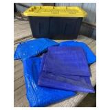 Tote with Lid and Tarps