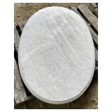 Large Oval Marble Top