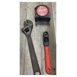 Crescent Wrench, Milwaukee Tape