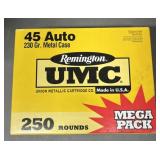 250 rnd Mega Pack UMC .45 Auto Ammo