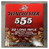 555 rnds Winchester .22LR HP Ammo