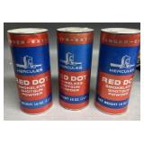 3 - 1lbs Cans Hercules Red Dot Powder