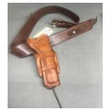 Brown Leather Gun Belt & Holster