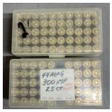 95 rnds .44 Magnum Reloads in Cartridge Boxes