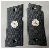 Colt Mustang Checkered Black Grips