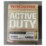 150 rnds Winchester 9mm Ammo