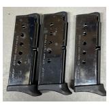3 - Ruger .380 Auto 6 rnd Magazines