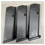 3 - Glock 9mm 17 rnd Magazines