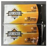 100 rnds Armscor .38 Special Ammo