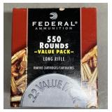 550 rnds Federal .22LR Ammo
