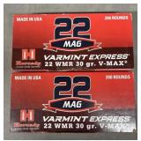 400 rnds Hornady .22 Magnum Ammo