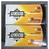 100 rnds Armscor .38 Special Ammo