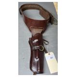 Brown Leather Gun Belt & Holster