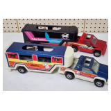 Two Nylint Stables Truck & Trailer Sets w/ Horses