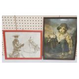 Framed Lone Ranger & Victorian Girl Prints