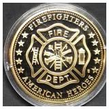 1oz 24k Gold over Copper Fallen Heroes Round