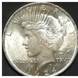 1924 Peace Silver Dollar Gem BU