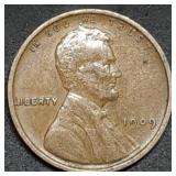 1909 Lincoln Wheat Cent, First Year Coin