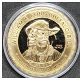 1oz 24k Gold over Copper Buffalo Bill Tribute