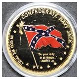 1oz 24k Gold over Copper Navy Jack Tribute Round