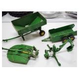 ERTL 1/16 John Deere Mower, Wagon, Backhoe +