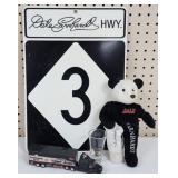 Dale Earnhardt #3 Sign, Beanie Baby, Shot Glass +