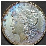 1921 Morgan Silver Dollar BU Toned