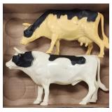 Pair of Vintage Nylint Plastic Cows for Truck