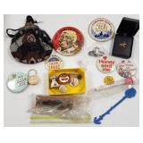 Victorian Beaded Purse, Promo Pins, Aunt Jemima
